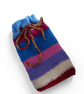 Random Stripes Hot Water Bottle Cover, Crocheted Cosy Holder, Drawstring Closure - Image 7