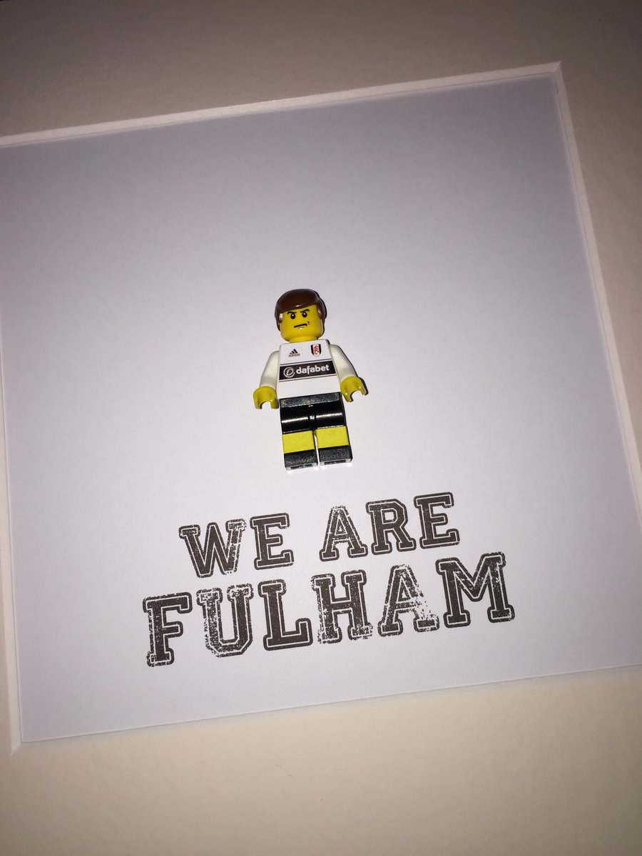 FULHAM FC - Framed Lego minifigure - custom Footballer