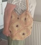 Cotton Crochet bag, lined - Image 3
