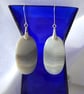 Large Oval Agate and Sterling Silver Earrings - Image 3