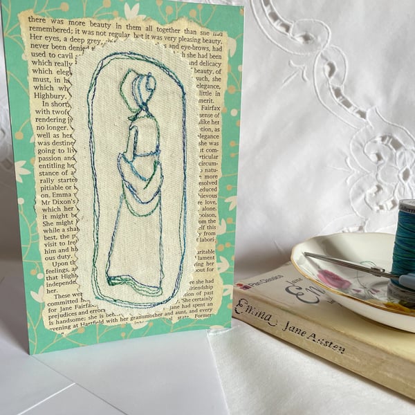 Regency Card Regency Lady Jane Austen Blank Card Display Art Emma 