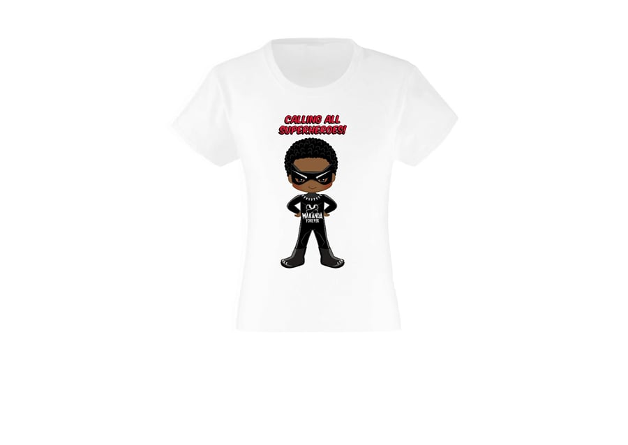 Black Panther Superhero T shirt - Custom Printed T shirt
