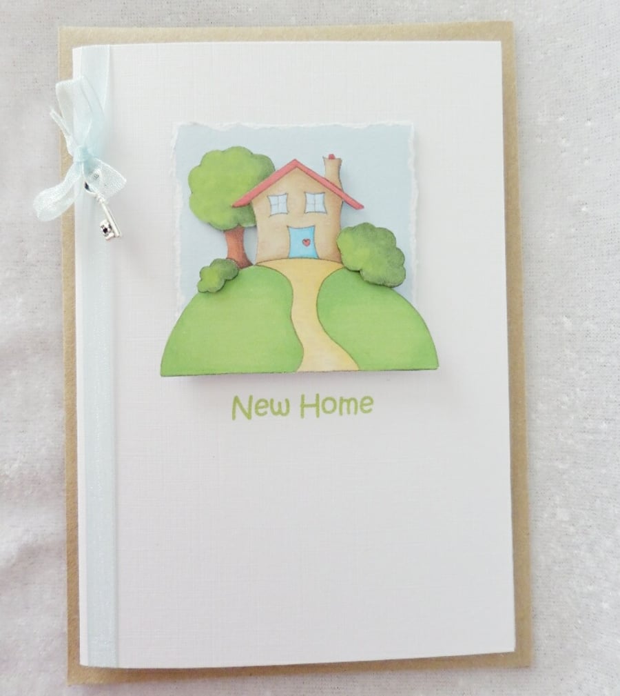 New Home A6 Card with key