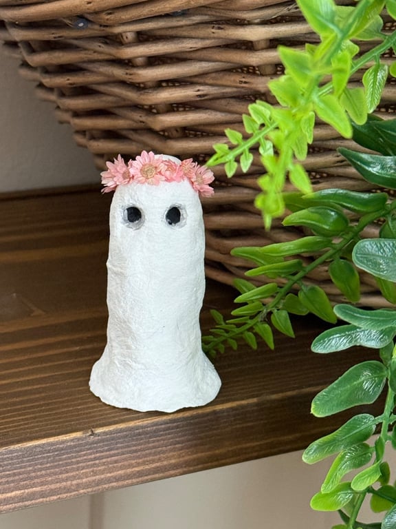 Pink Spun Cotton Woodland Floral Ghost