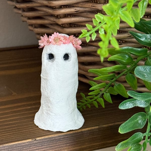 Pink Spun Cotton Woodland Floral Ghost