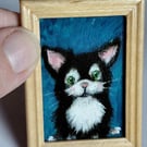 Cheeky CafMiniature Original Oil Painting Dollhouses and Small Spaces 