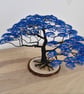 Aluminium wire tree with blue foliage - Image 3