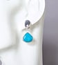 Labradorite and Turquoise Statement Earrings - Image 5