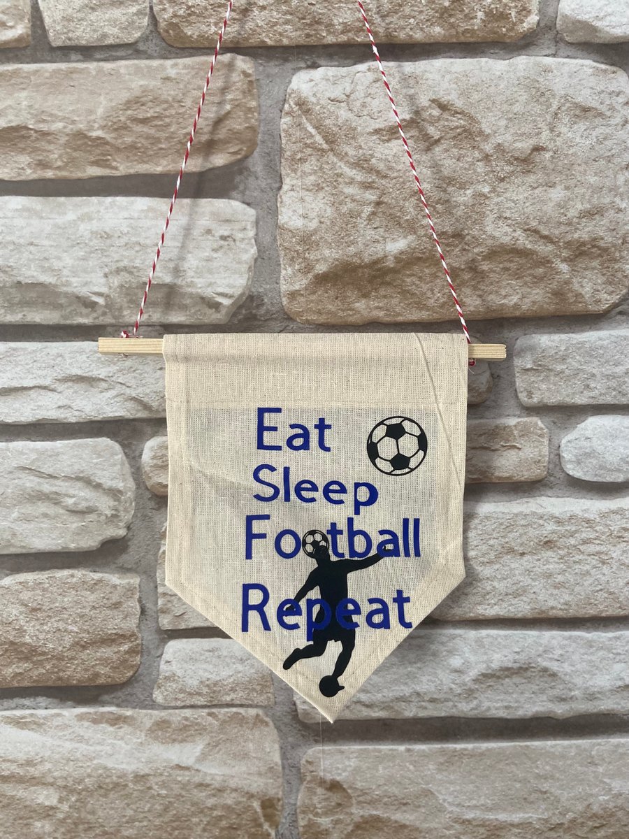 Eat sleep football repeat banner