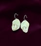 Brass Freeform Earrings, Sterling Silver Earwires - Image 1
