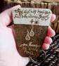 Buried Seeds Underground Pyrography Woodburning Wooden Keyring - Image 2
