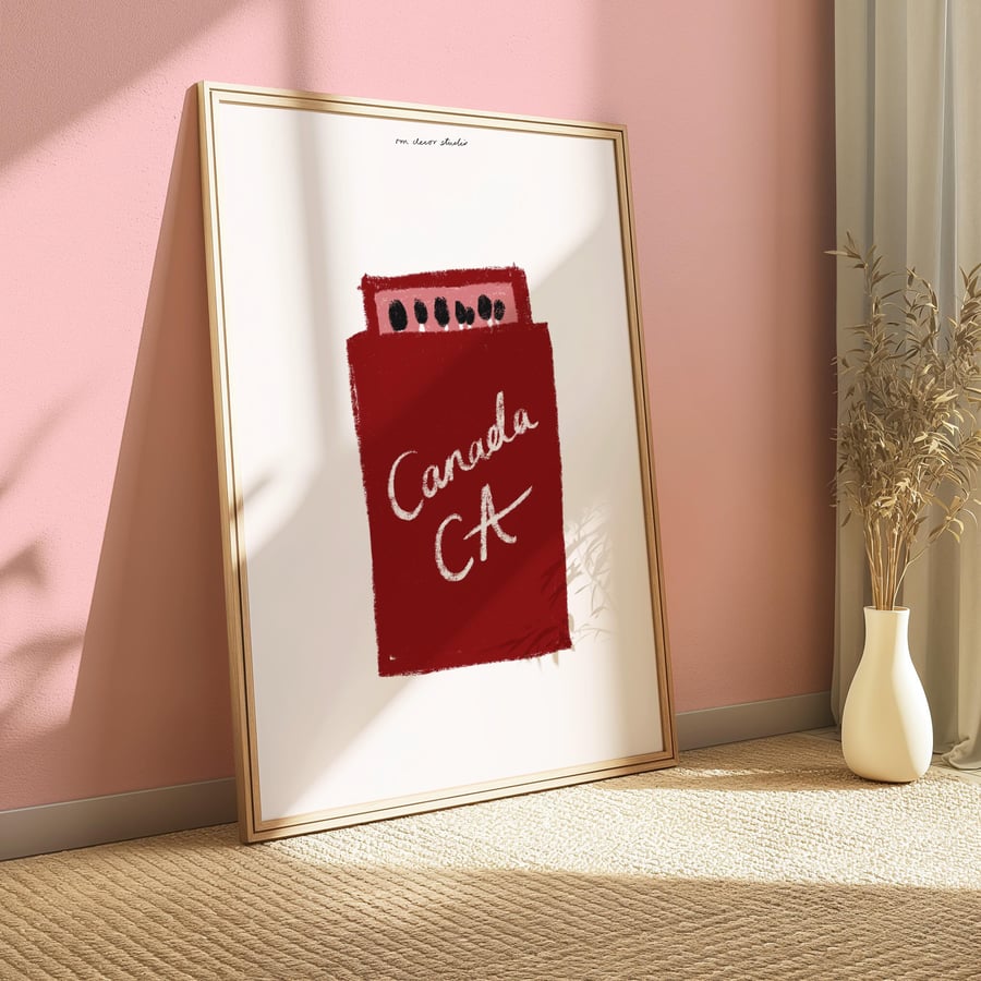 Canada Matchbox Art Print Poster