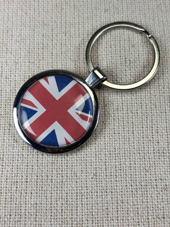 Union Jack United Kingdom Great Britain Flag Keyring