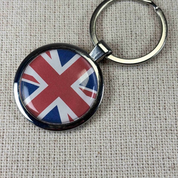 Union Jack United Kingdom Great Britain Flag Keyring