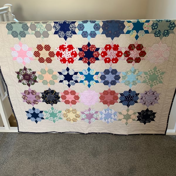 Hand-pieced Patchwork Quilt