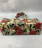 Skulls and roses tote bag, Gothic shopper, handmade in Sussex - Image 10