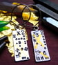 Handmade contemporary silver and gold earrings, Keum boo technique - Image 5