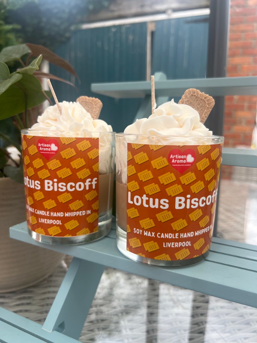 Lotus Biscoff Scented Desert Candle - Handmade - Soy Candle - Perfect Gift