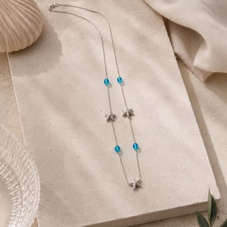 Coastal Starfish Stainless Steel Necklace