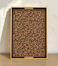 Large grey statement tray with leopard print design 