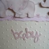 New Baby Girl Elephant Card