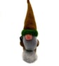 OOAK Handmade Autumn Gonk 15.5cm Brown Coat Hat Holding a Book Needle Felted - Image 1