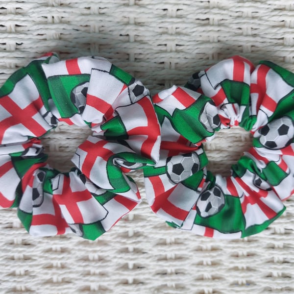 Pack of 2 England Football Hair Scrunchies 