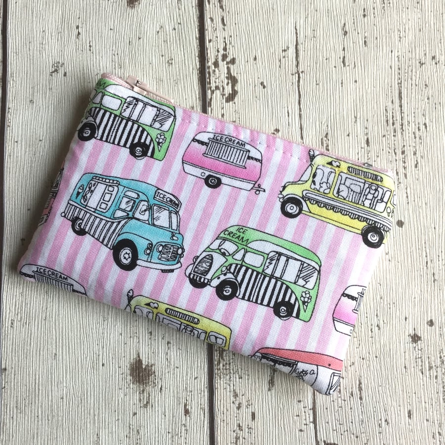 Ice Cream Van Themed Zipped Coin Purse