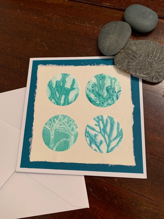 Seaweed printed greetings card