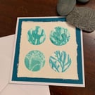 Seaweed printed greetings card