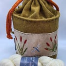 Hand Embroidered Project Bag 