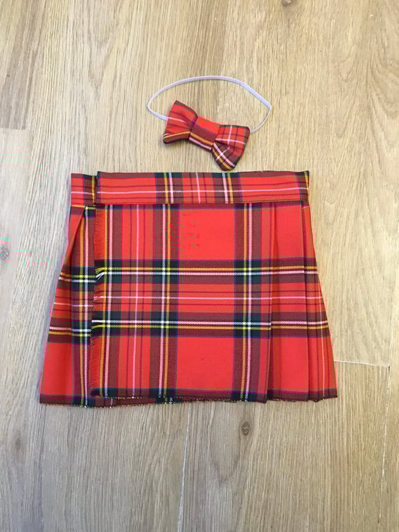 Royal Stewart Tartan Kilt and Bow Tie for babies , children