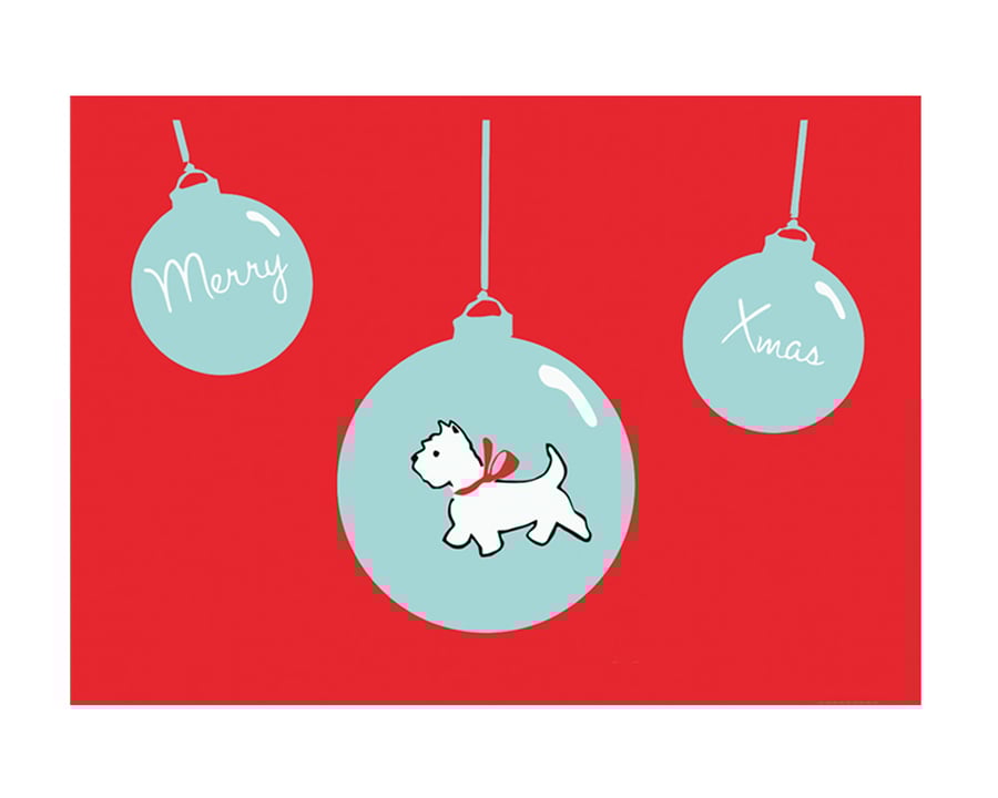West Highland Terrier Christmas Card