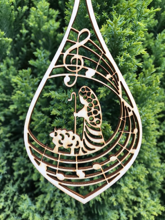 Christmas carol decoration - While Shepherds Watched