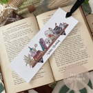 Whimsical witches bookshelf bookmark