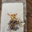 Set of 3 novelty resin cat charm crochet markers