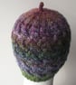 Hat, Cap, Beanie or Toque, Knitted, Handspun, British Wool, Multicolour - Image 5