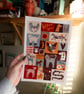 Retro Dog Art Print. Groovy Dog Lover Wall Art. Cute Mid Century Dog Collage. - Image 1