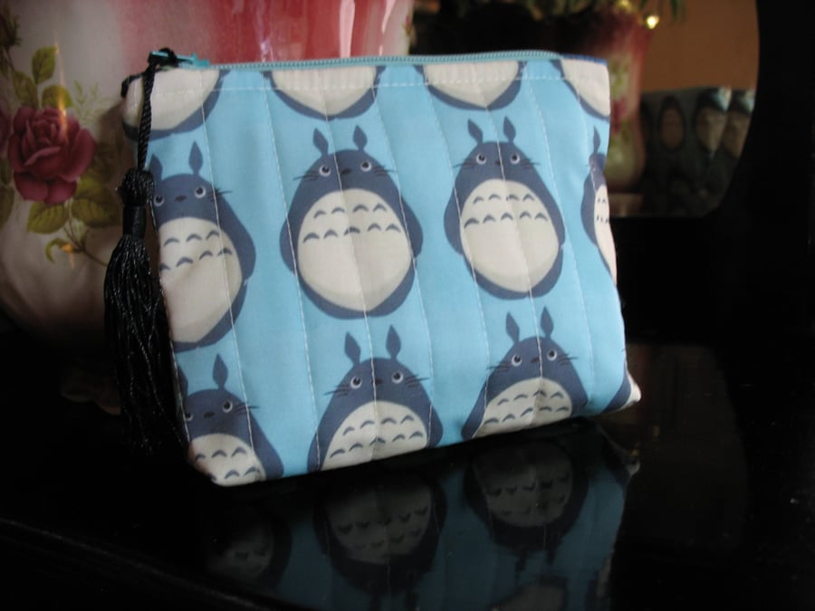 Cute Totoro zipped make up bag