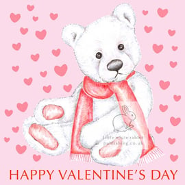 Chilly the Teddy Bear - Valentine Card
