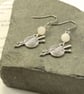Yarn & Needles Rose Quartz Gemstone Silver Earrings - Image 1