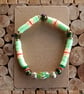 "Spring" - Stretchy bead and polymer clay fashion bracelet  - Image 3