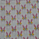 1 Metre Cute Easter Bunny Quilting Craft Cotton Fabric 1.12m Wide 160gsm