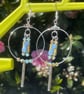 CZECH GLASS HOOPS BOHO creole style silver plate - Image 8