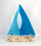 Fused Glass & Drift Wood Sailing Boat 