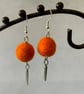 Merino wool ball earrings - Image 1