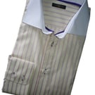 White contrast collar red stripe, 16" or 16.5", free shippng