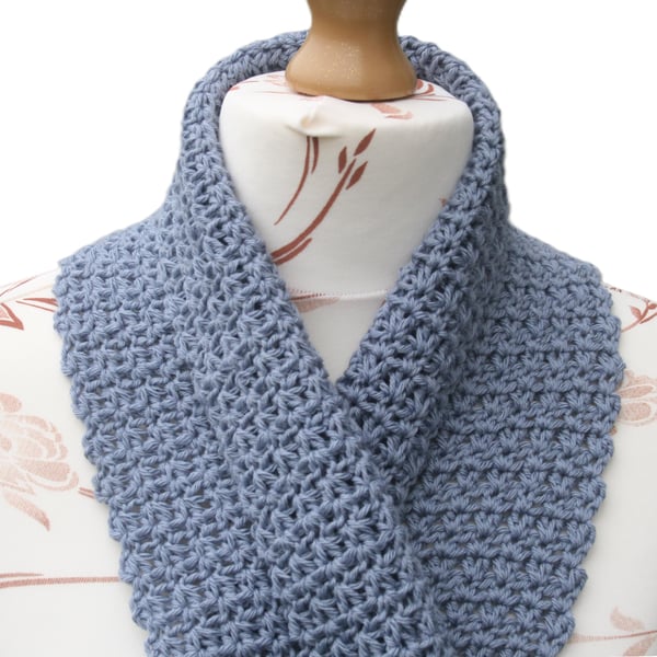 Springtime Crocheted Scarf - Soft Crocheted Scarf - Versatile Narrow Scarf