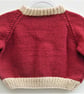 Baby's Hand Knitted Round Neck Cabled Sweater, Baby Shower Gift - Image 2