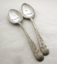 Divorce coffeespoons, I Don't, Me Neither, vintage spoon pair, hand stamped - Image 2